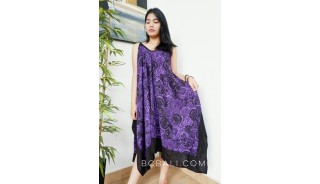 hand printing rayon batik long dress fashion clothing made bali